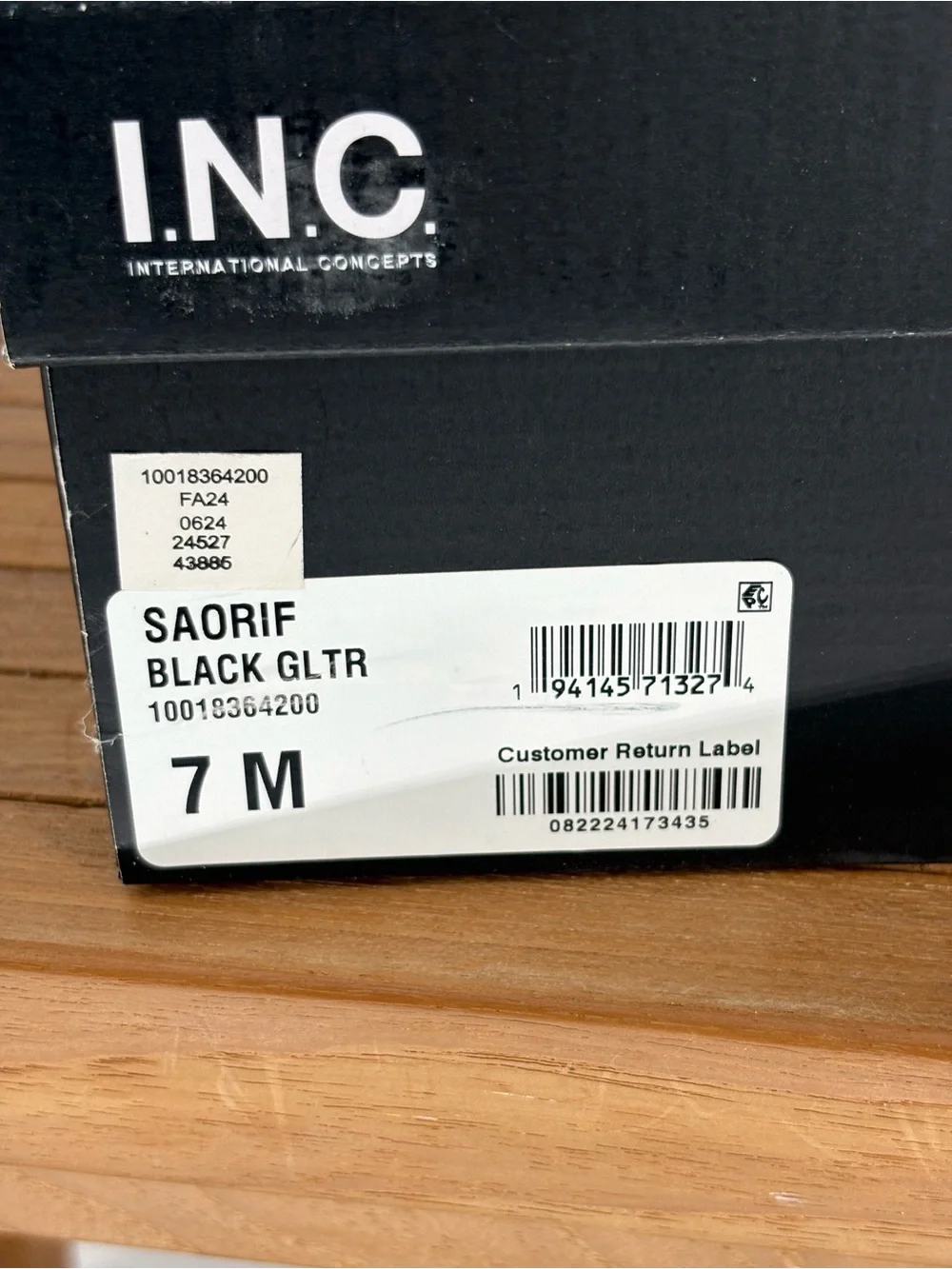 New INC International Concepts Women’s Black Bow Pointed-Toe Ankle-Strap Heels 7